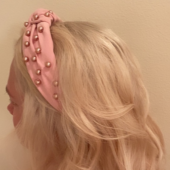 Hand Crafted Accessories - HANDMADE Blush Embellished Twist Knot Headband